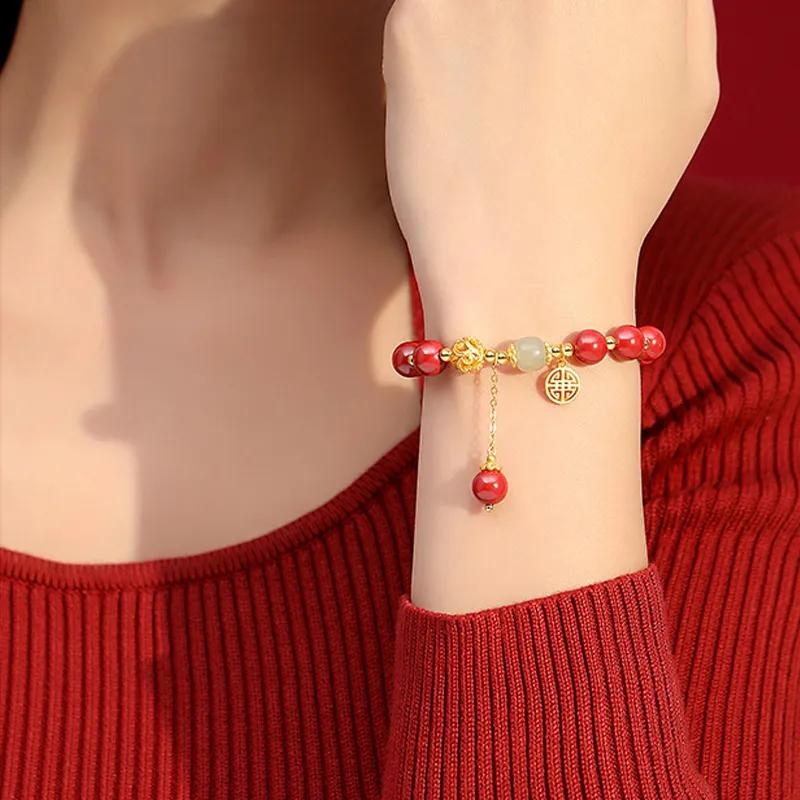 Emerald Dynasty Cinnabar Bracelets Women's-1