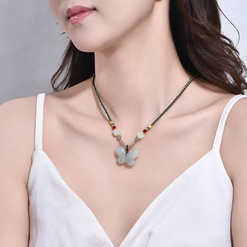 Emerald Dynasty Tianshan Jade Jade Necklaces Unisex-2
