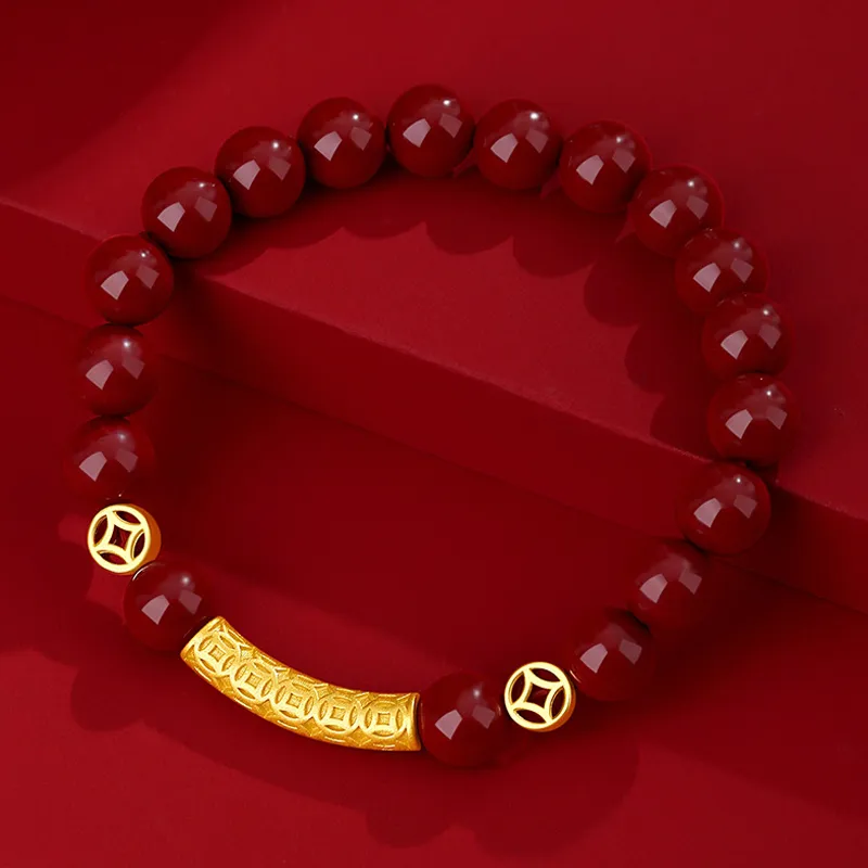 Emerald Dynasty Reconstructed Cinnabar Bracelets Women's-3