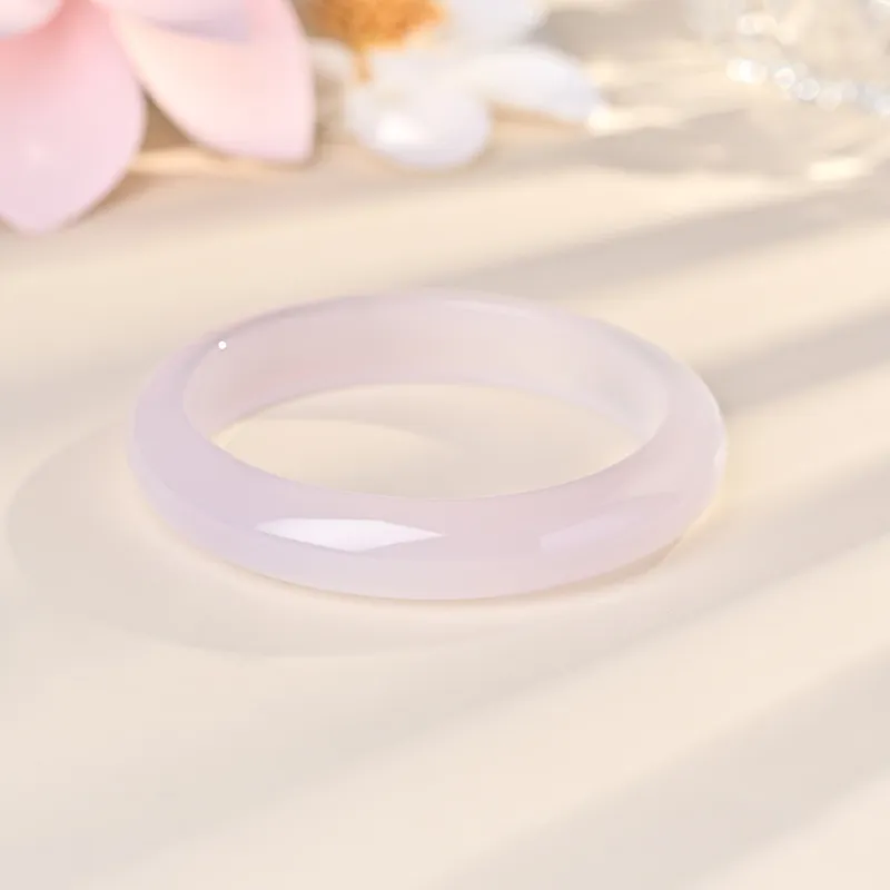 Emerald Dynasty Natural Chalcedony Jade Bangles Women's-4