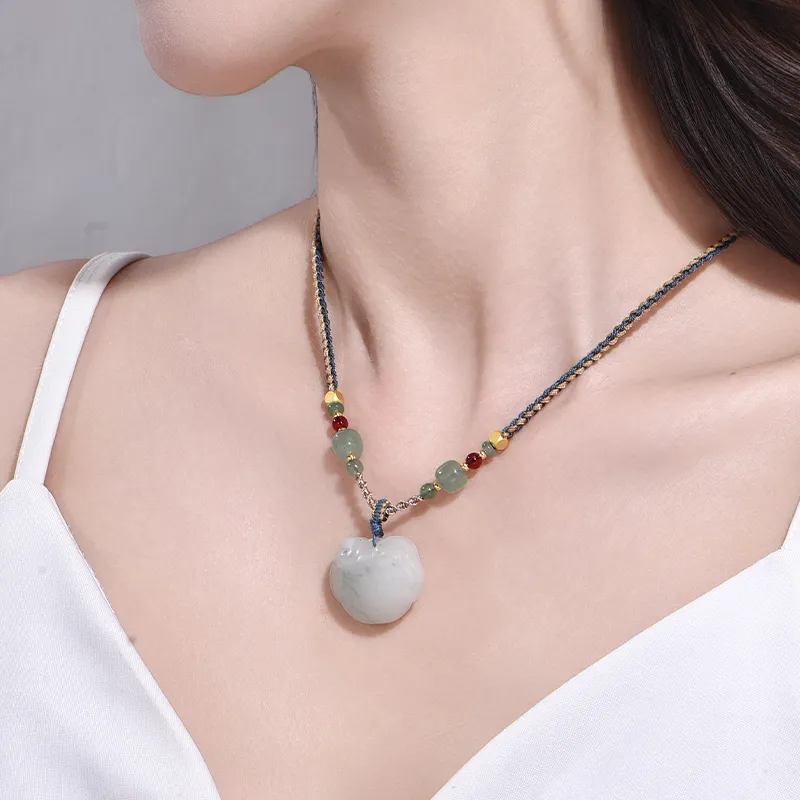 Emerald Dynasty Tianshan Jade Jade Necklaces Unisex-2