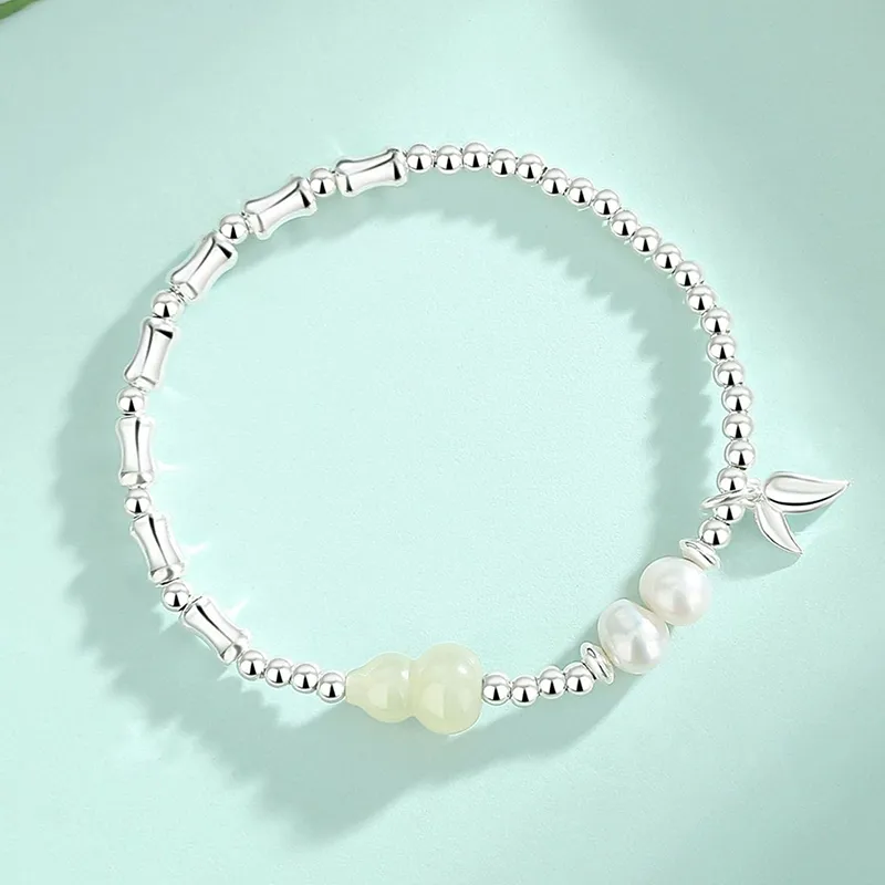 Emerald Dynasty Hetian Jade Bracelets White Jade/Pale Greenish White Jade Women's-3