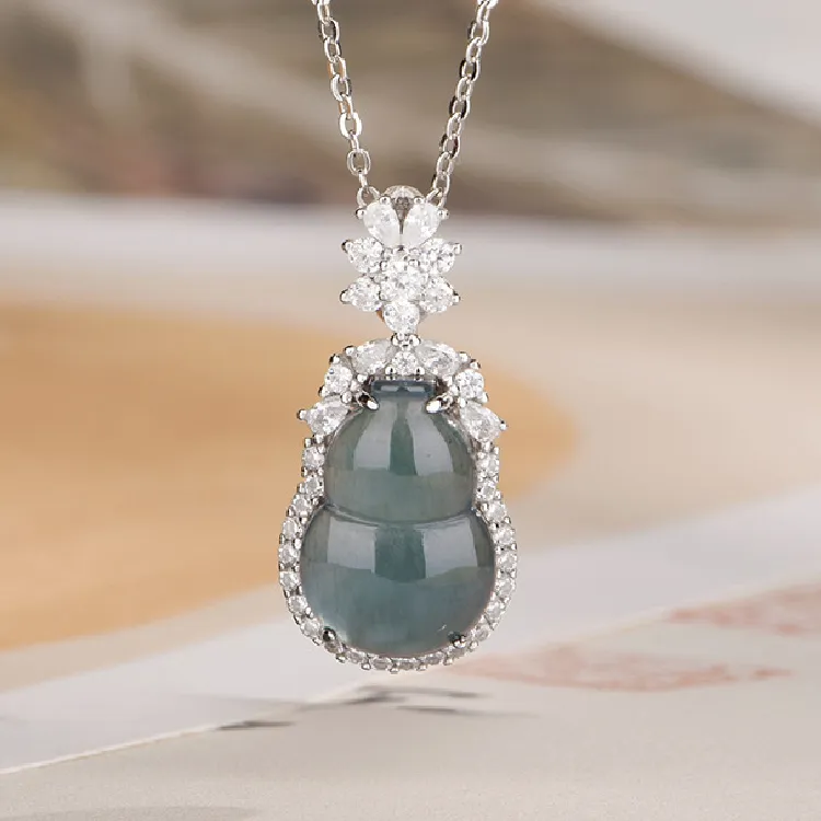 Emerald Dynasty Glutinous Jade Jadeite Necklaces Women's-3