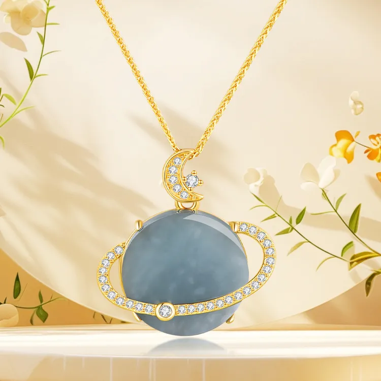 Emerald Dynasty Glutinous Jade Jadeite Necklaces Women's-2
