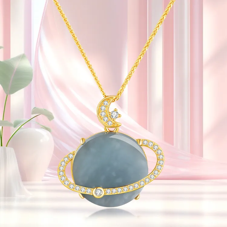 Emerald Dynasty Glutinous Jade Jadeite Necklaces Women's-1