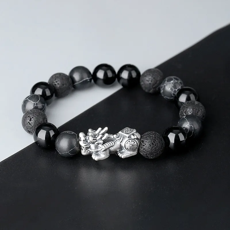 Emerald Dynasty Obsidian Bracelets Men's-2