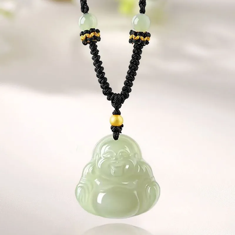 Emerald Dynasty Hetian Jade Necklaces White Jade/Pale Greenish White Jade Unisex-1
