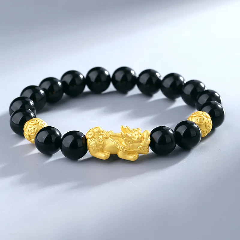 Emerald Dynasty Obsidian Bracelets Unisex-1
