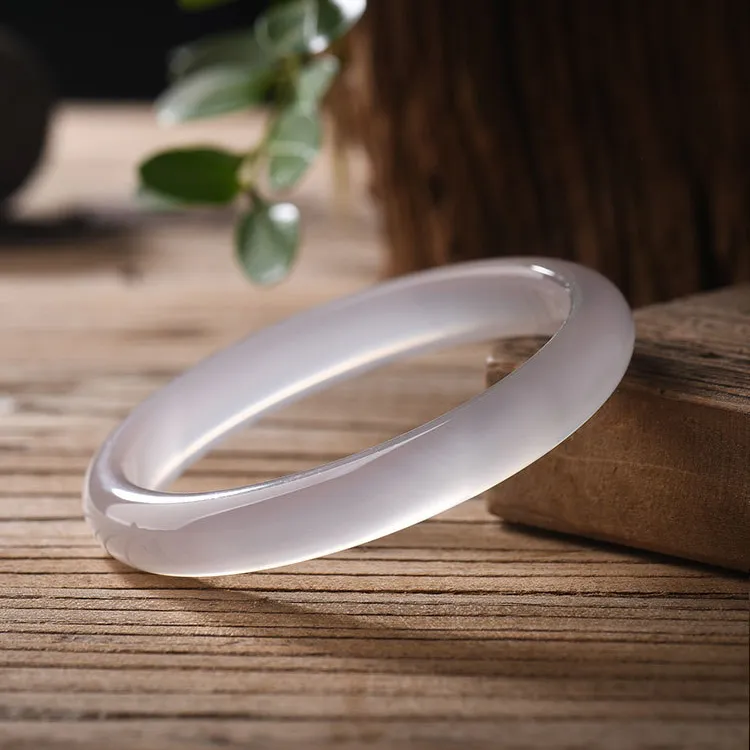 Emerald Dynasty Chalcedony Jade Bangles Women's-6