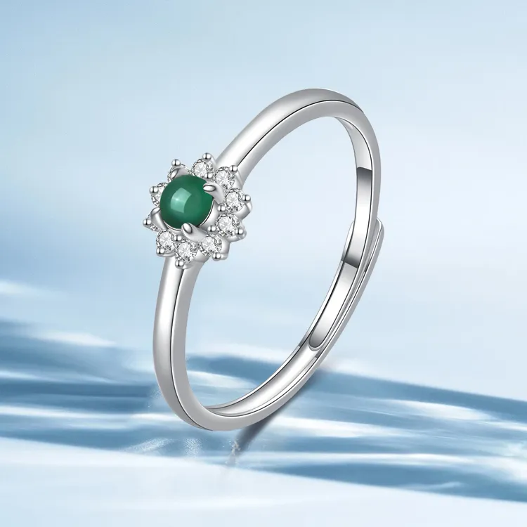 Emerald Dynasty Ice Type Jadeite Rings Women's-2