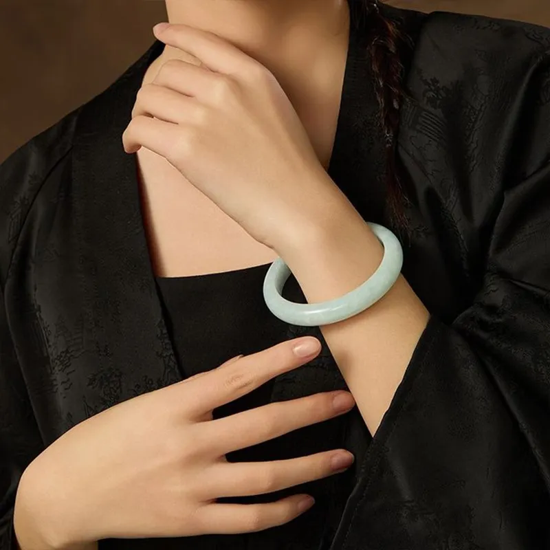 Emerald Dynasty Glutinous Jade Bangles Women's-3