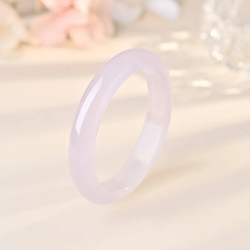 Emerald Dynasty Natural Chalcedony Jade Bangles Women's-3