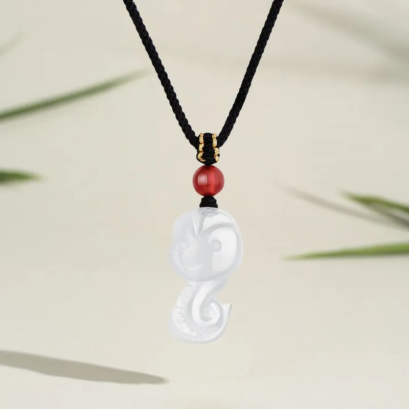 Emerald Dynasty Chalcedony Necklaces Unisex-2