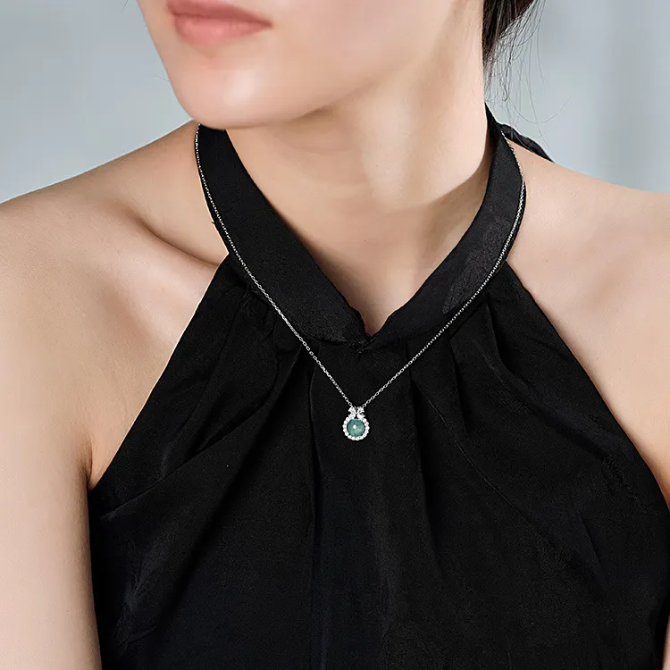Emerald Dynasty Glutinous Jade Jadeite Necklaces Women's-4
