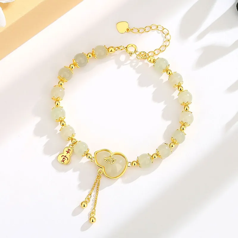 Emerald Dynasty Hetian Jade Bracelets White Jade/Pale Greenish White Jade Women's-2