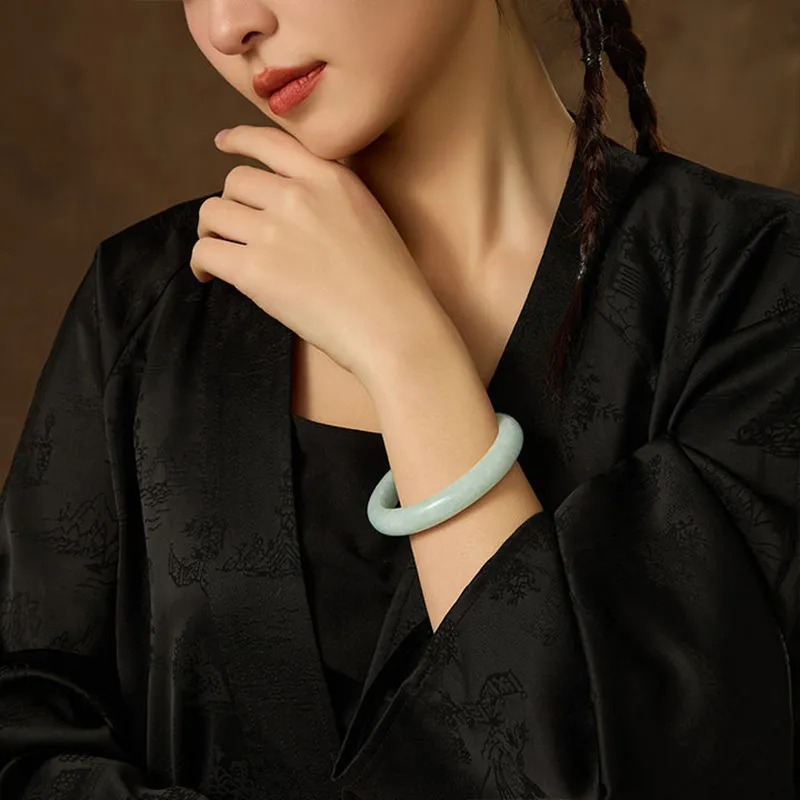 Emerald Dynasty Glutinous Jade Bangles Women's-4