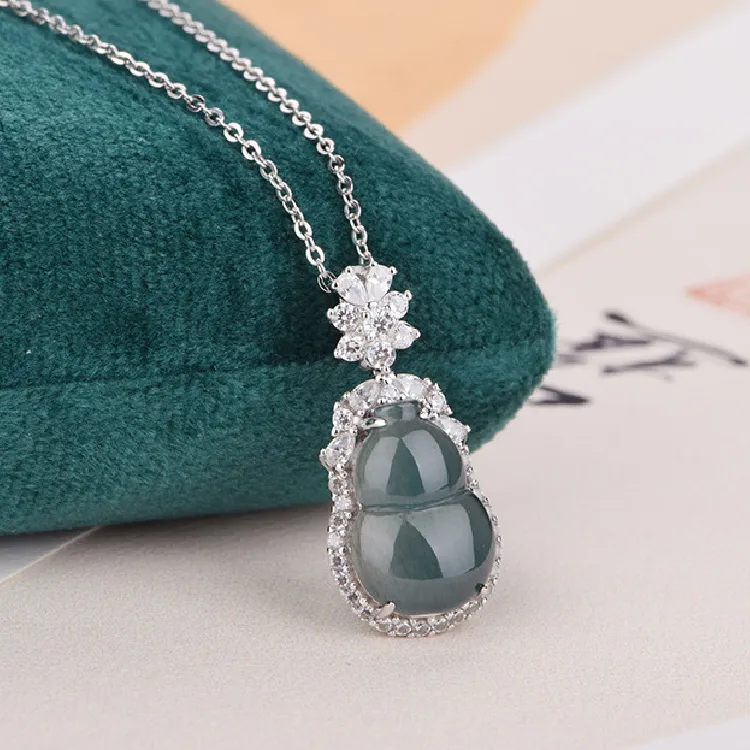 Emerald Dynasty Glutinous Jade Jadeite Necklaces Women's-4