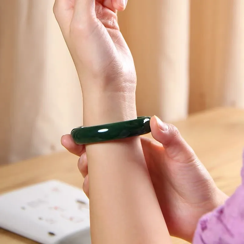 Emerald Dynasty Hetian Jade Bangles Jasper Women's-3