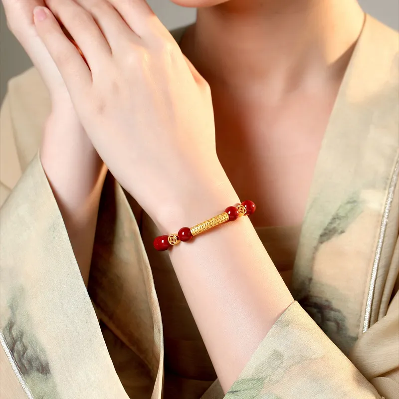 Emerald Dynasty Reconstructed Cinnabar Bracelets Women's-1