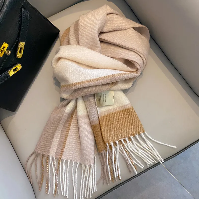 FAIRWHALE 100% Pure Wool Knit Scarves Women's-8