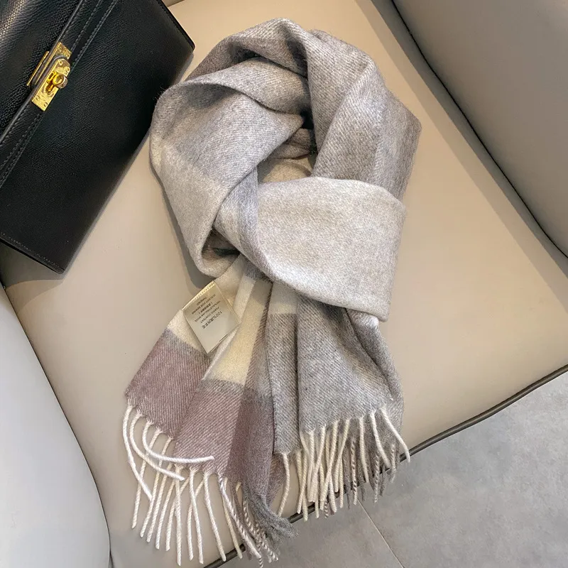 FAIRWHALE 100% Pure Wool Knit Scarves Women's-4