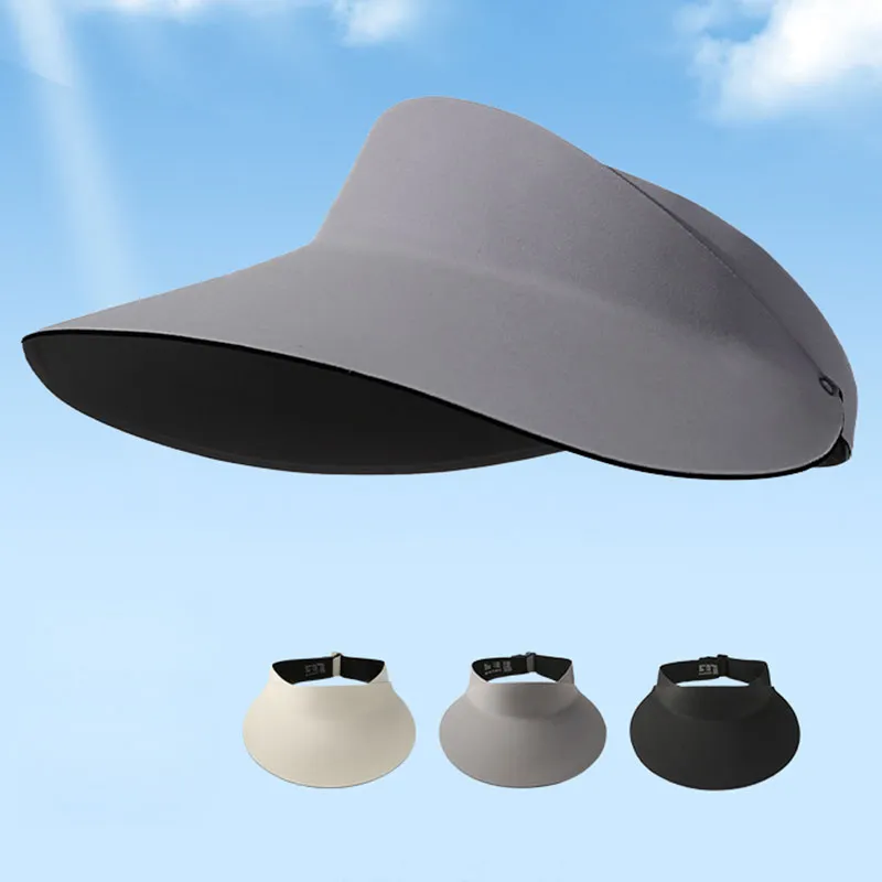 FAIRWHALE Sun Protection Large Hat Visor Anti Sweat Hat Women's-2