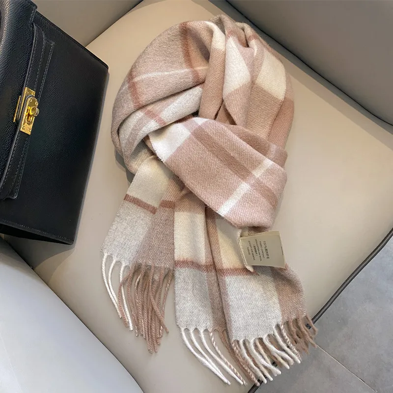 FAIRWHALE 100% Pure Wool Knit Scarves Women's-1