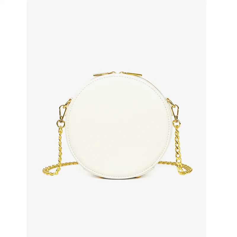 DAPHNE PU Small Round Bag Shoulder Bag Regular Women's Blue/White-9