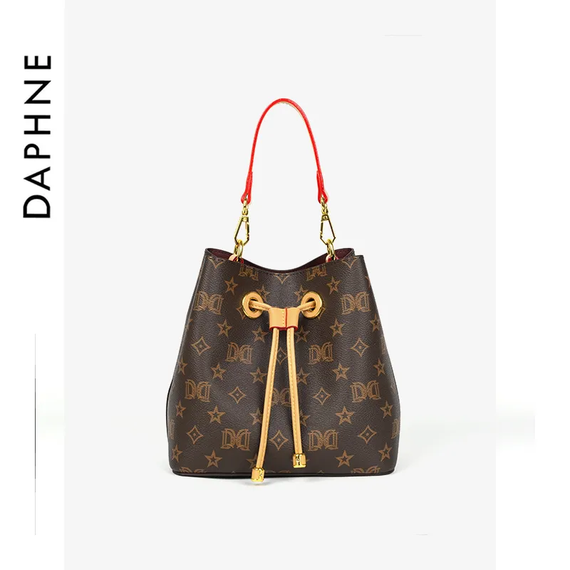 DAPHNE PVC Bucket Bag Handbag Regular Women's Pink/Coffee-9