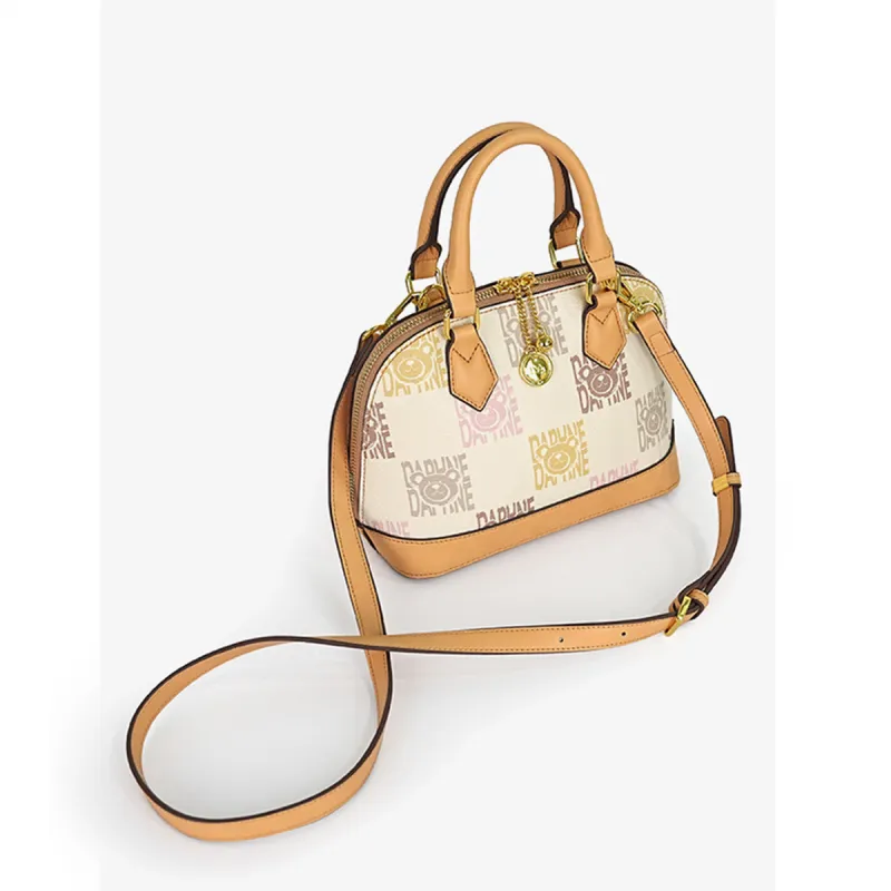 DAPHNE PVC Handbag Women's Apricot-4