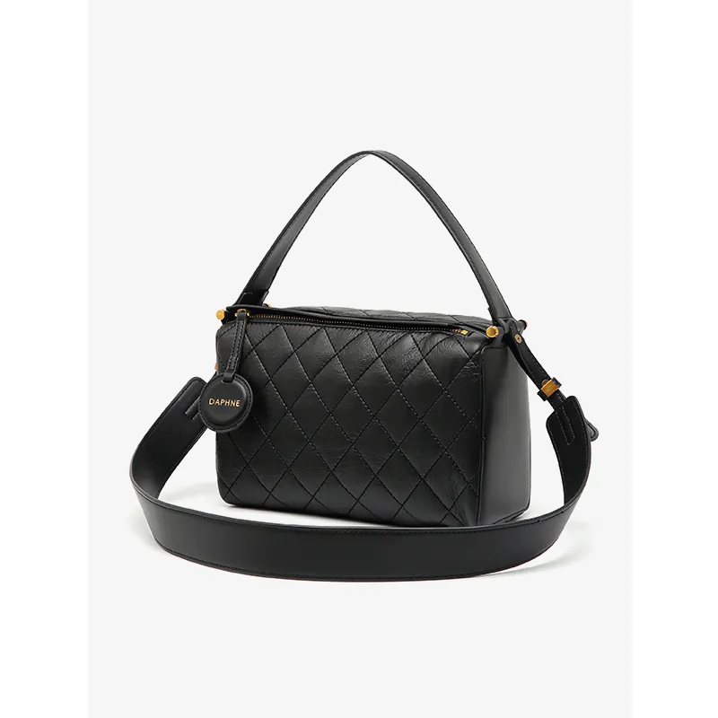 DAPHNE PU Handbag Women's Black/Purple-4