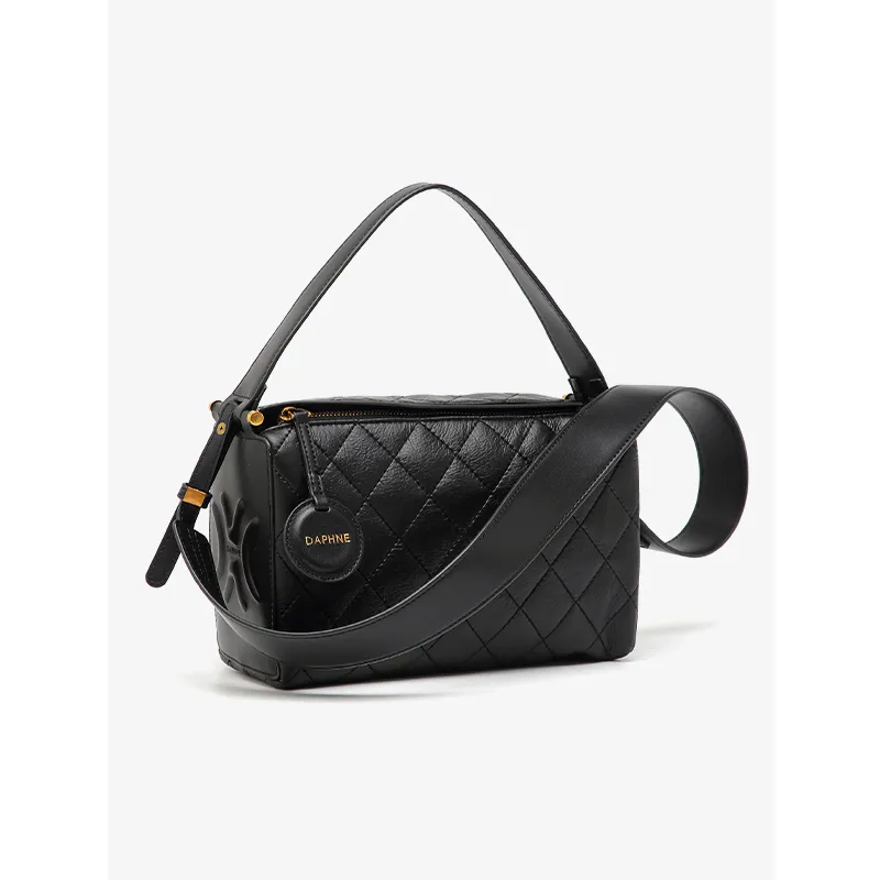 DAPHNE PU Handbag Women's Black/Purple-5