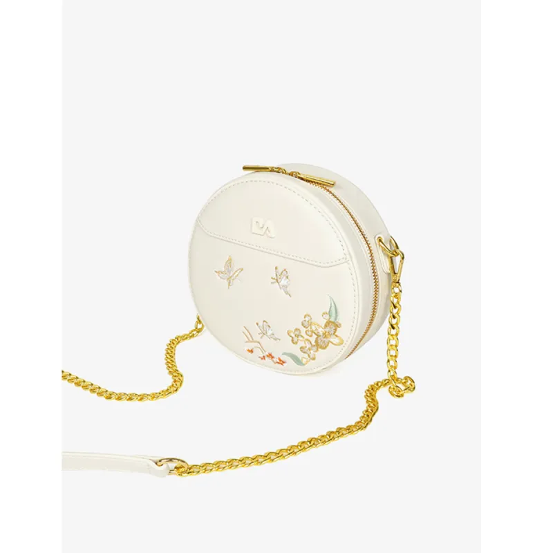 DAPHNE PU Small Round Bag Shoulder Bag Regular Women's Blue/White-7