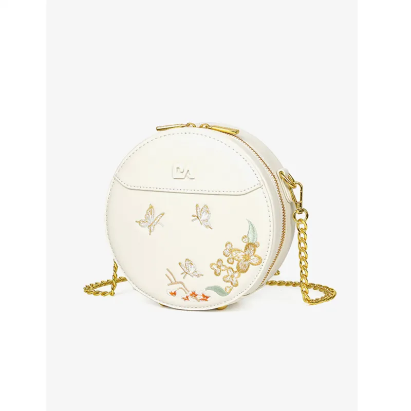 DAPHNE PU Small Round Bag Shoulder Bag Regular Women's Blue/White-6