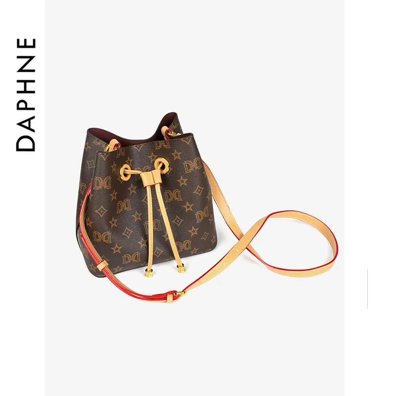 DAPHNE PVC Bucket Bag Handbag Regular Women's Pink/Coffee-8