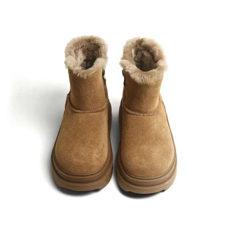 CHENTER KATER Warm Short Snow Boots Women's Yellow-1