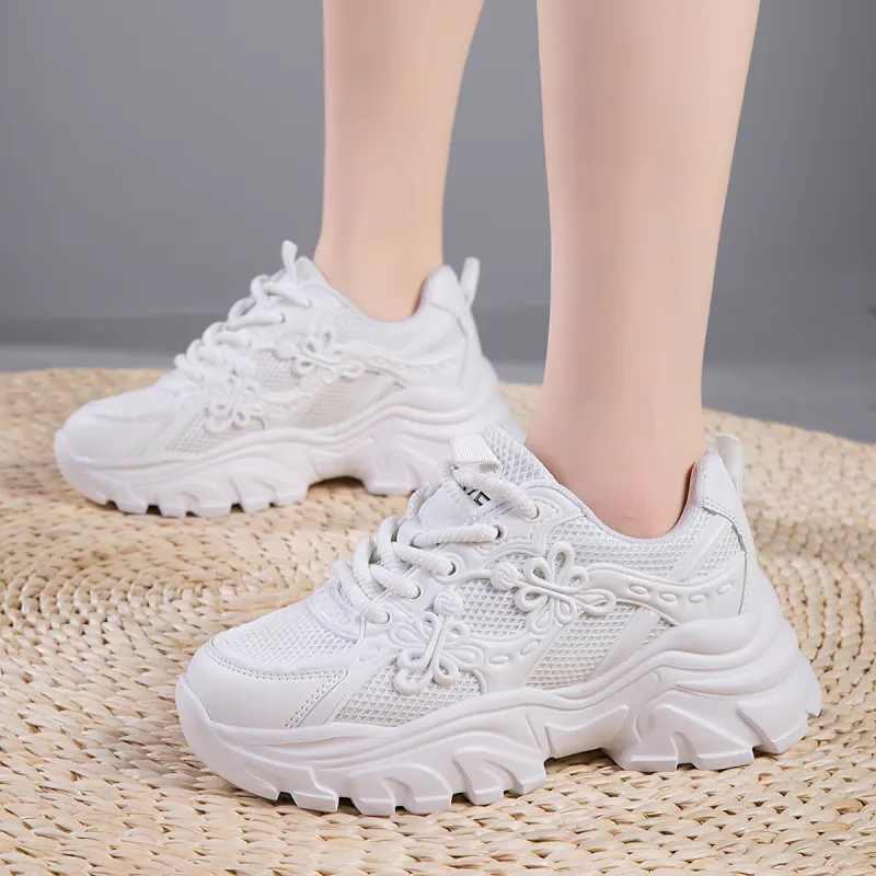 ZOVE Durable Breathable Low Top Chunky Sneakers Women's-6