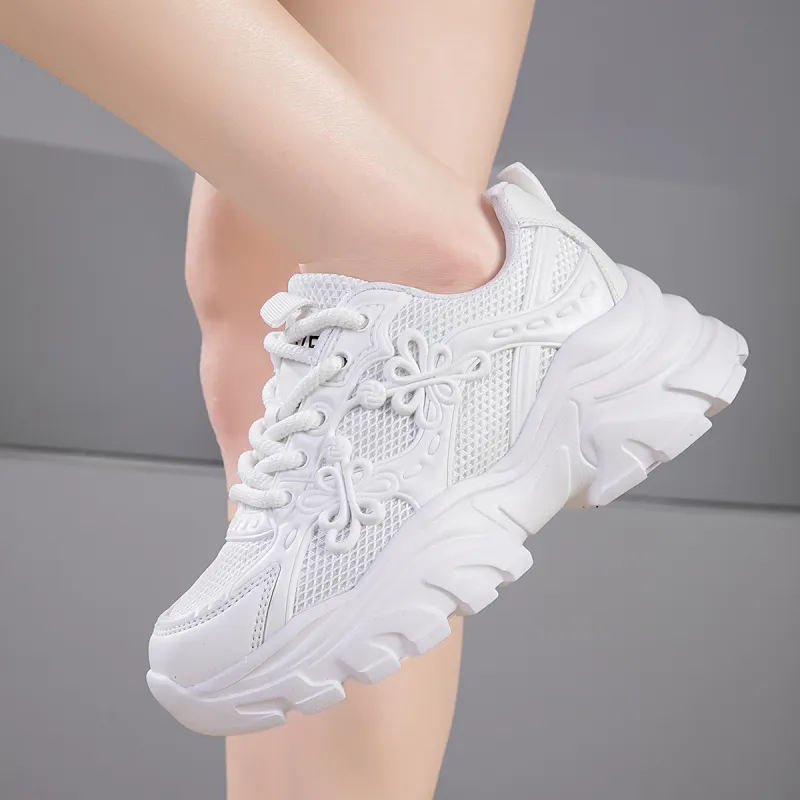 ZOVE Durable Breathable Low Top Chunky Sneakers Women's-4