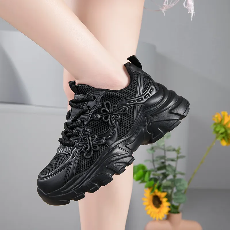 ZOVE Durable Breathable Low Top Chunky Sneakers Women's-14