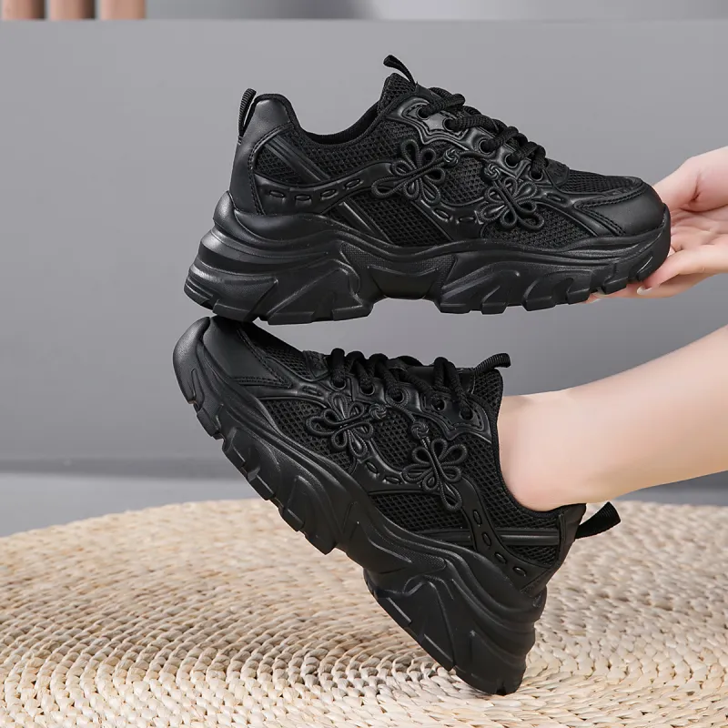 ZOVE Durable Breathable Low Top Chunky Sneakers Women's-11
