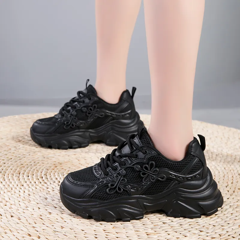 ZOVE Durable Breathable Low Top Chunky Sneakers Women's-13