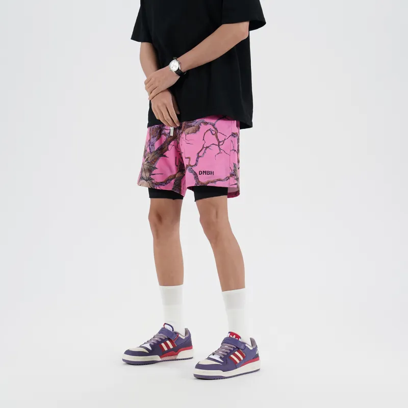 DNBH Dual Tone Collection Leopard Print Collection Casual Shorts Unisex-16