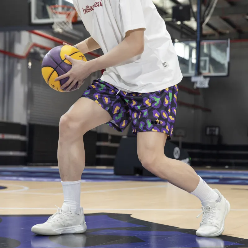 DNBH Dual Tone Collection Leopard Print Collection Casual Shorts Unisex-53