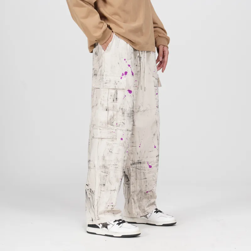 DNBH Casual Pants Unisex Mixed Flowers-5