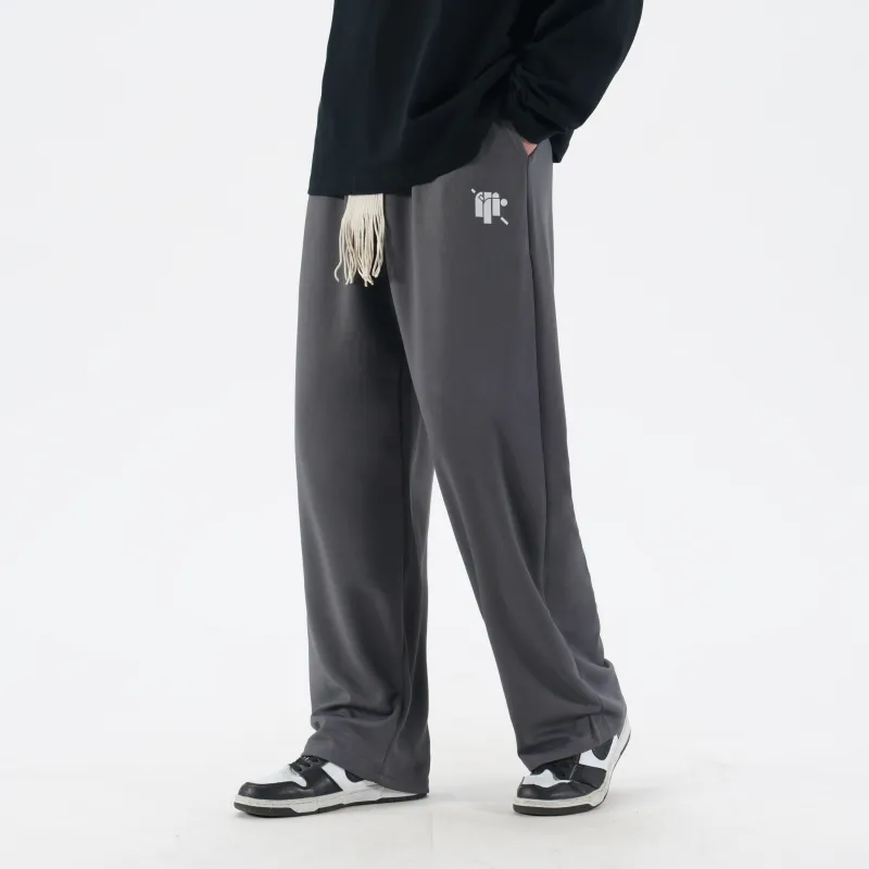 DNBH Straight Fit Knitted Fabric Sports Pants Unisex-5