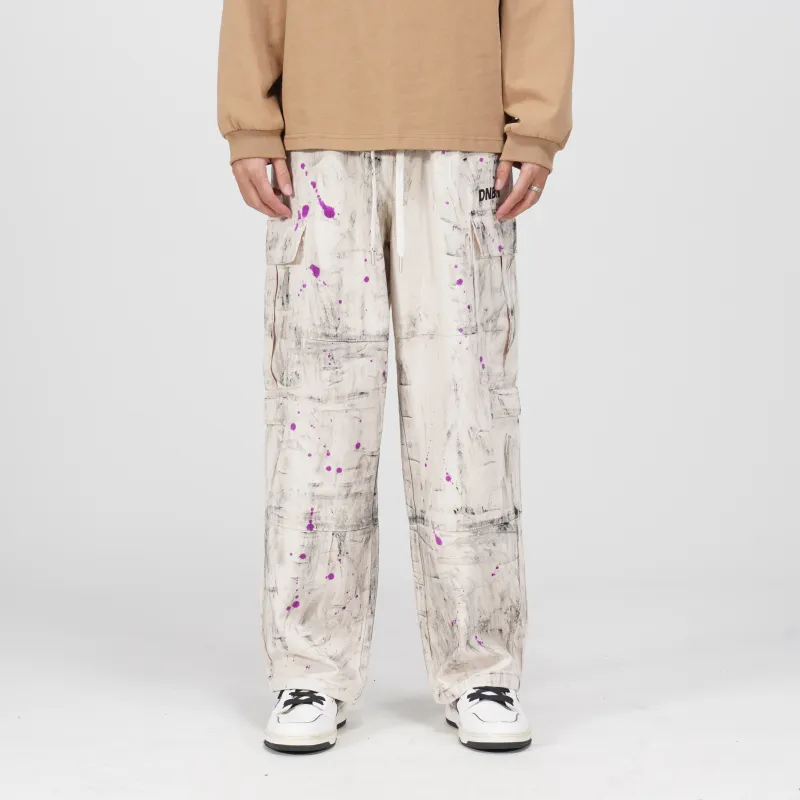 DNBH Casual Pants Unisex Mixed Flowers-2