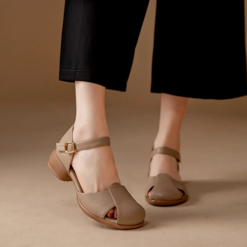 Conley Bird Rubber Sole Abrasion Resistant Slip Resistant Wrap toe Slippers Women's-32