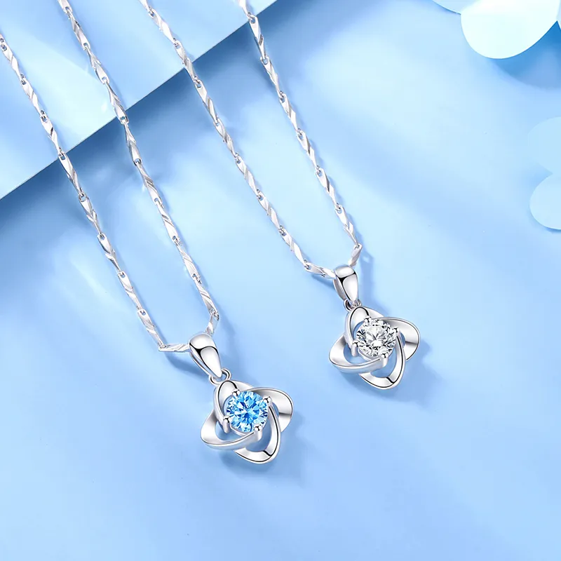 VEODO 999 Fine Silver Necklaces Women's Silver Gift Box Set-3
