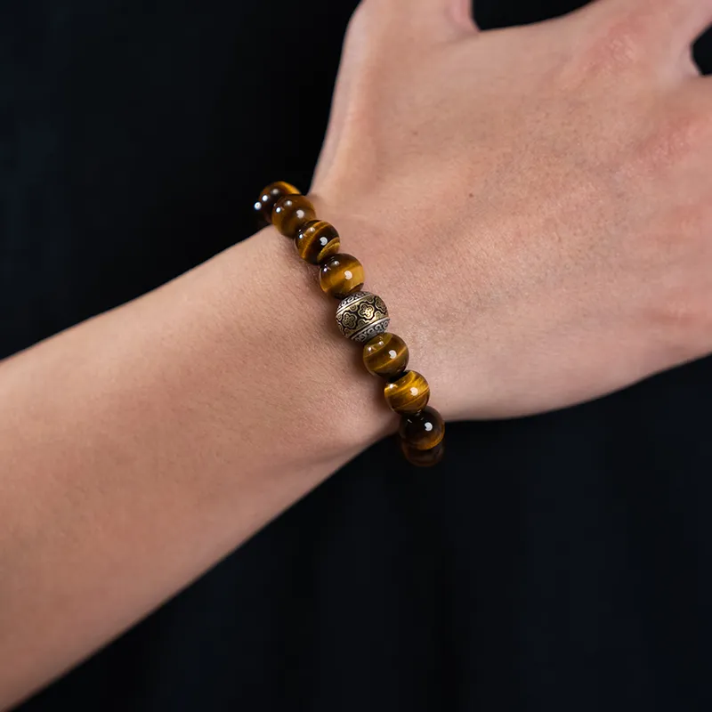 VEODO Natural Tiger's Eye Stone Bracelets Unisex-3