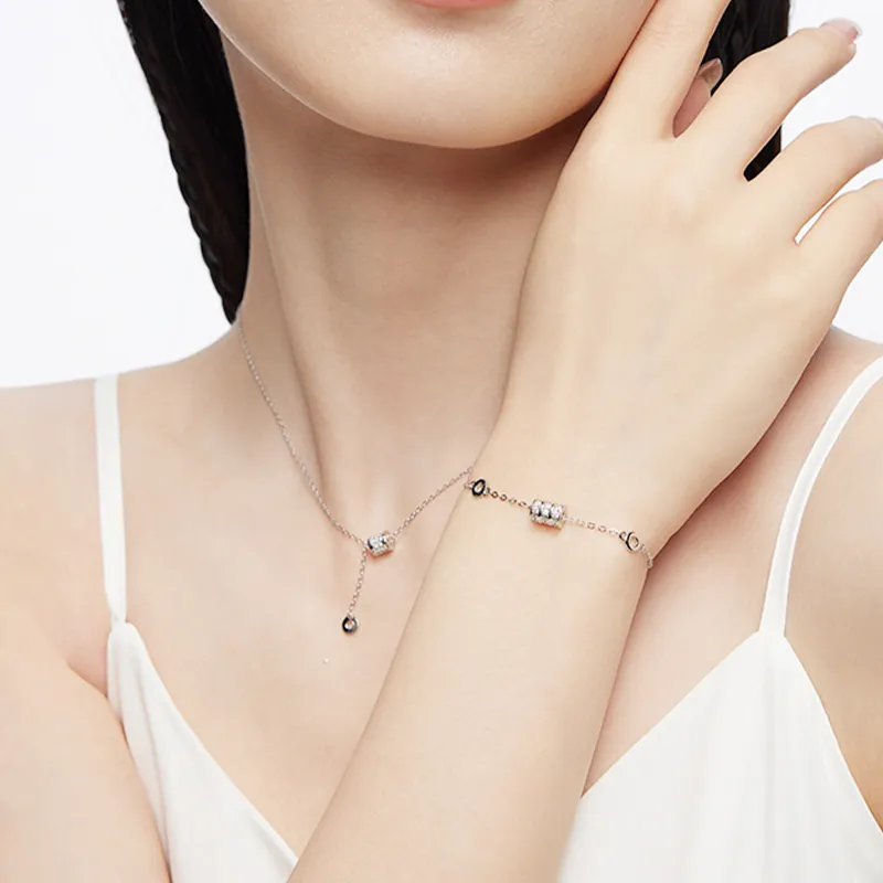 VEODO 925 Sterling Silver Bracelets Women's Rose Gold-2